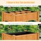 Costway 8 Grids Raised Garden Bed Elevated Planter Box Kit Wood w/Liner & Shelf